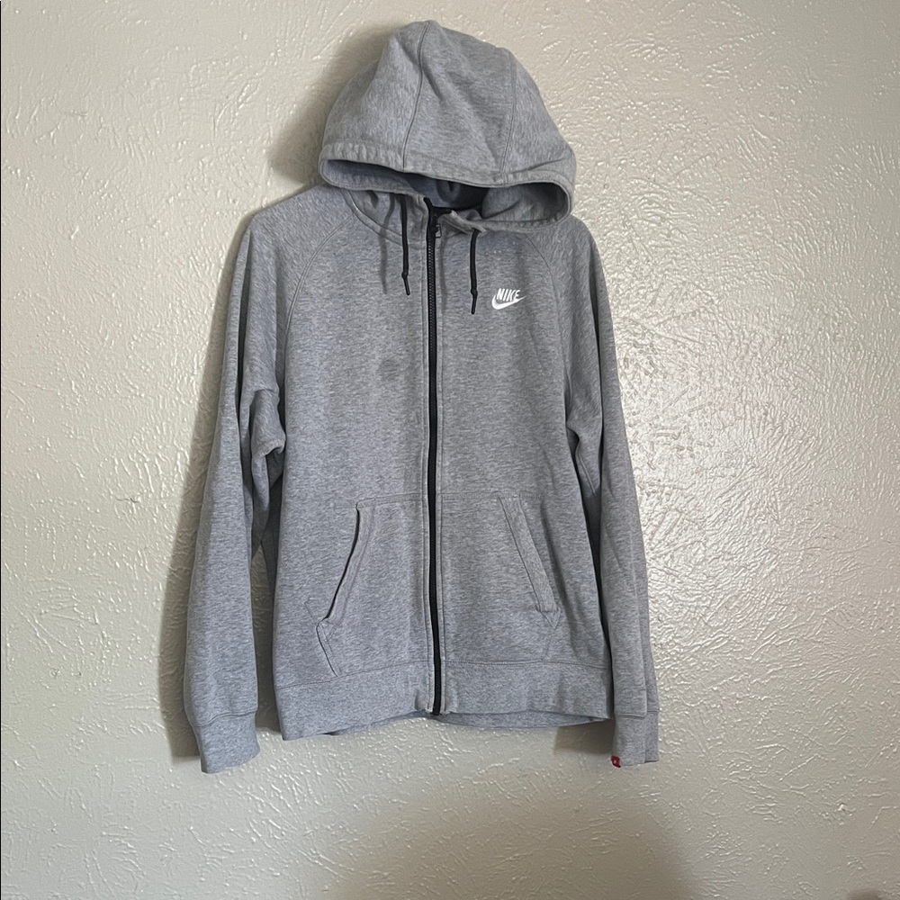 Nike Heather Gray Full-Zip Hoodie